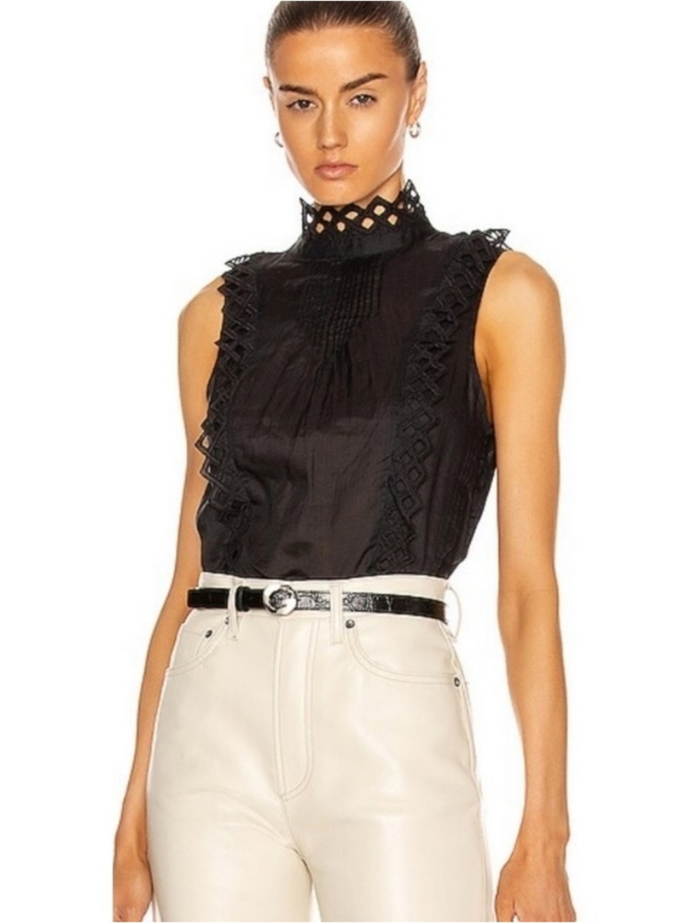FRAME Black Sleeveless Blouse - Women
